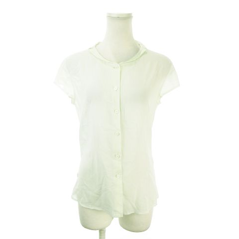 ジルサンダー JIL SANDER シャツ ブラウス シアー 36 緑 ミント