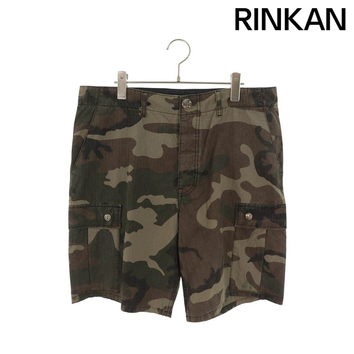 クロムハーツ DEVIL DOG SHORTS クロスボールボタン迷彩ハーフパンツ メンズ 36