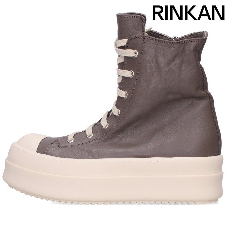 リックオウエンス MEGA BUMPER SNEAKERS メガバンパーレザーハイカットスニーカー メンズ 41