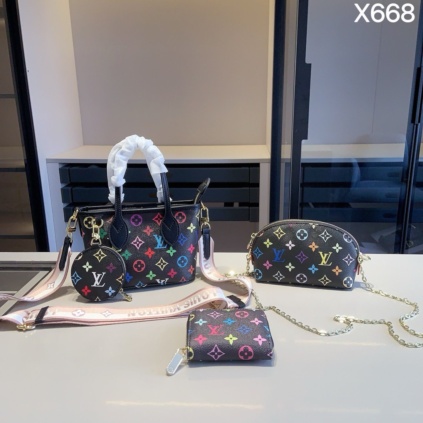 [本日特価] 全新シリーズセット X668 - LV ショッピングバッグBB + LV シェルバッグ + LV 財布 本日限定特別割引！ [本日特価|新品未使用品]