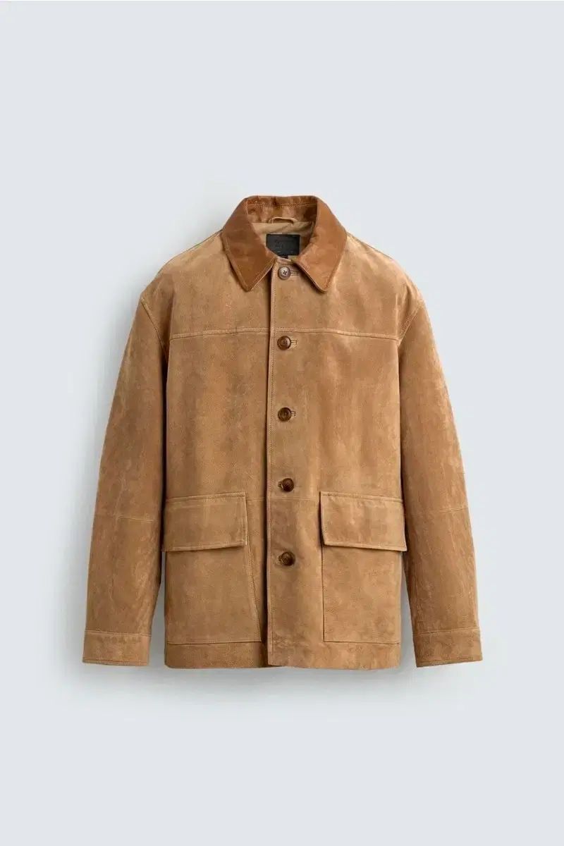 ザラ リー リアル スウェード コンビ カラ ジャケット L