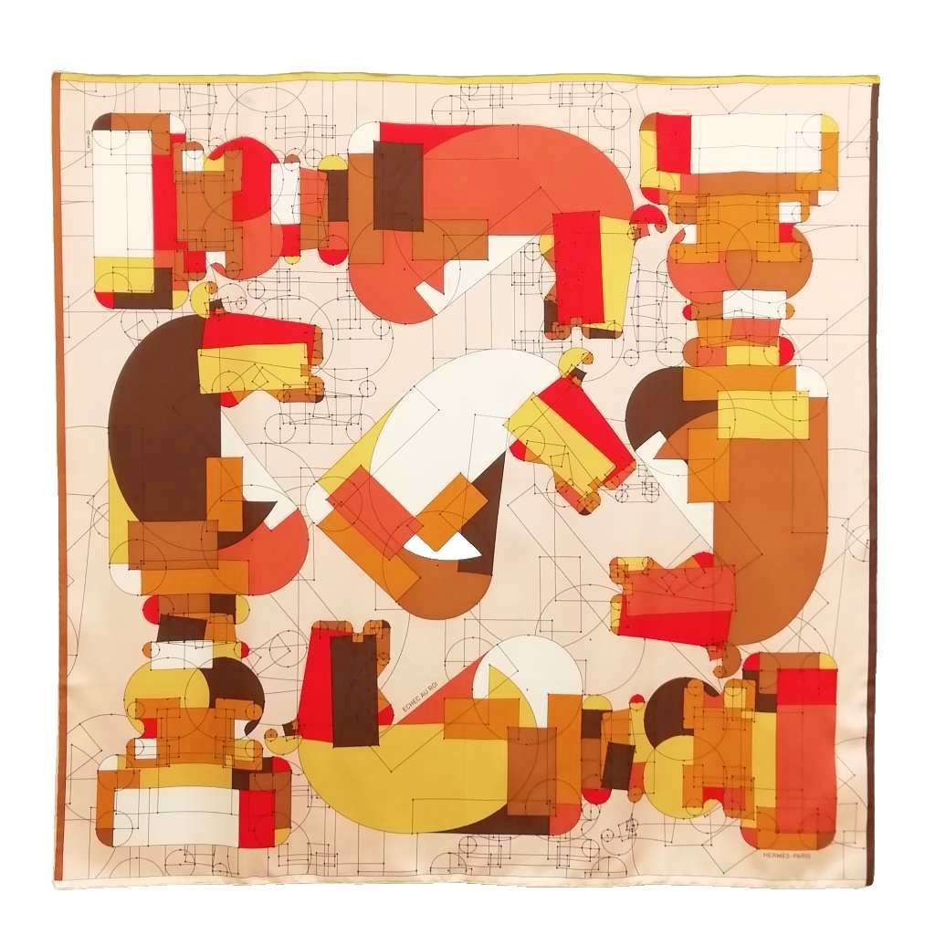 エルメス HERMES ECHEC AU ROI チェックメイト カレ90 大判 スカーフ