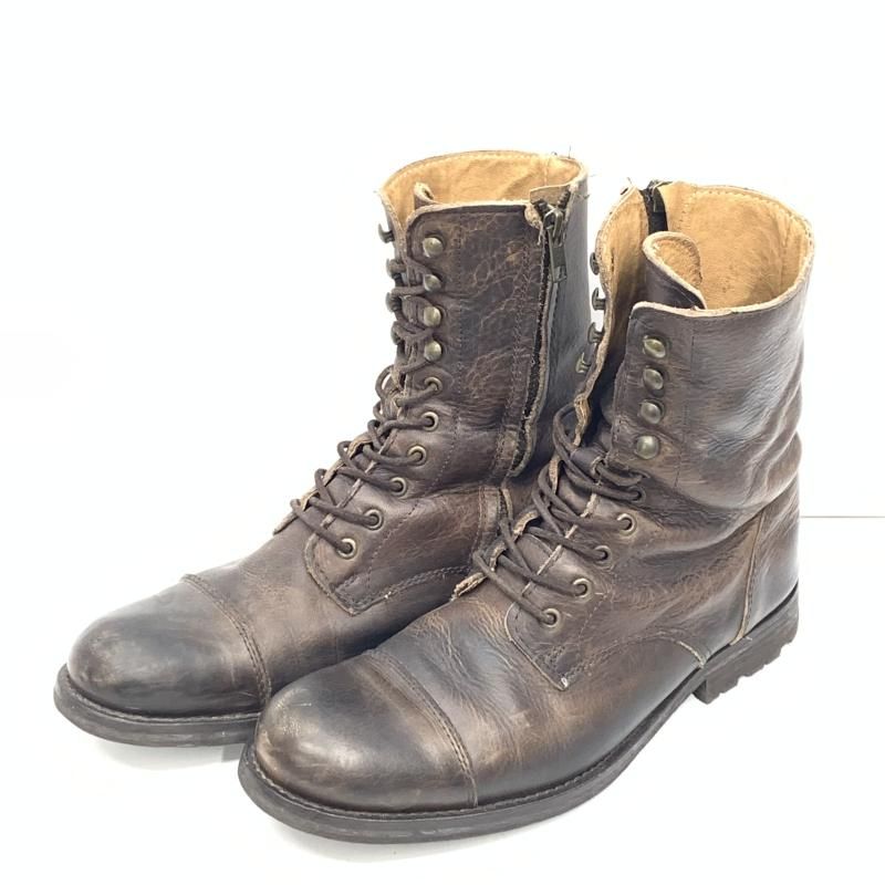 【中古】DESIGN WORKS レースアップブーツ サイズ41(25.5cm前後) ブラウン　デザインワークス[92][240092338002] 中古】DESIGN WORKS レースアップブーツ サイズ41(25.5cm前後