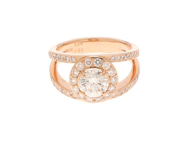 JEWELRY ジュエリー K18PG/D1.02/0.68/6.0g/#11.5 リング・指輪 K18ピンクゴールド K18PG/ダイヤモンド ピンクゴールド【中古】431