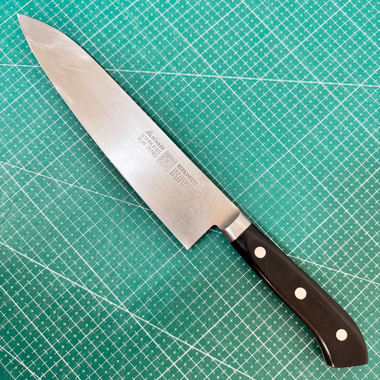 エーデルワイス キッチン ナイフ 木屋☆エーデルワイス☆牛刀☆200mm☆両刃☆職人研ぎ済☆高級洋包丁