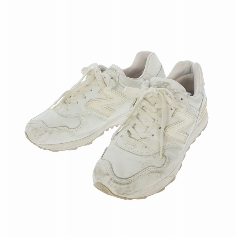 ニューバランス NEW BALANCE レザー ローカットスニーカー 靴 US9 27cm ホワイト 白 M1400 JWT