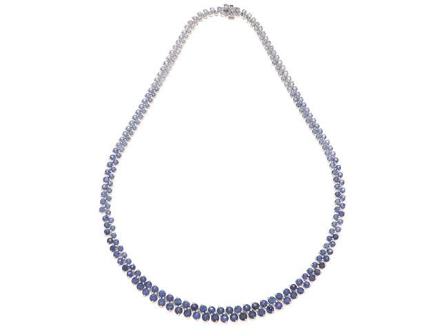 JEWELRY ジュエリー K18WG/S28.62/53.6g ネックレス K18ホワイトゴールド K18WG/サファイア ブルー ユニセックス【中古】431