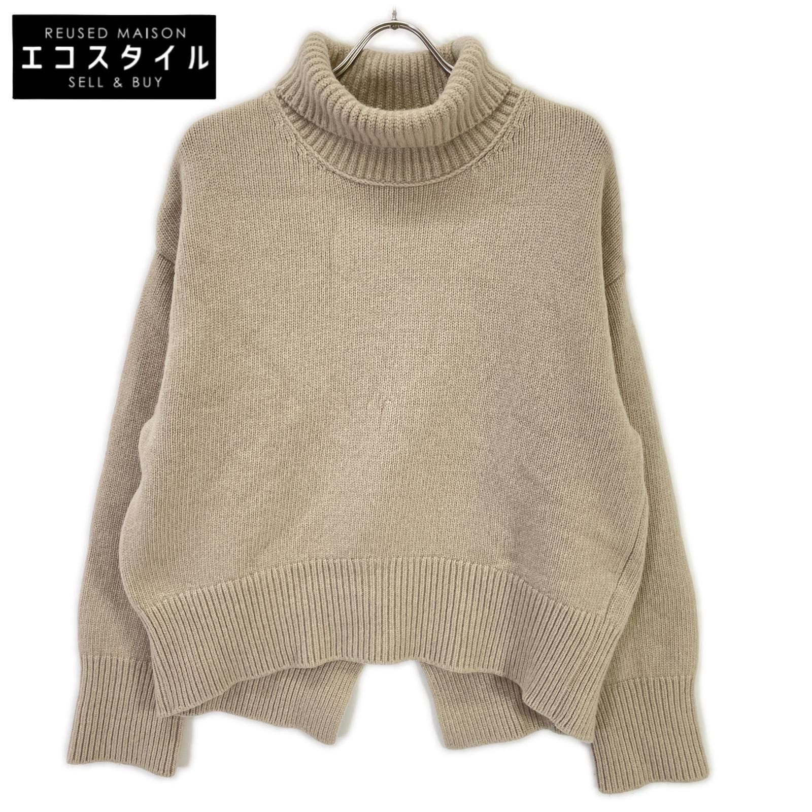 Deuxieme Classe　ドゥーズィエムクラス　22080500425030 ベージュ カシミヤ混 JADE MIDI タートルネックニット　F