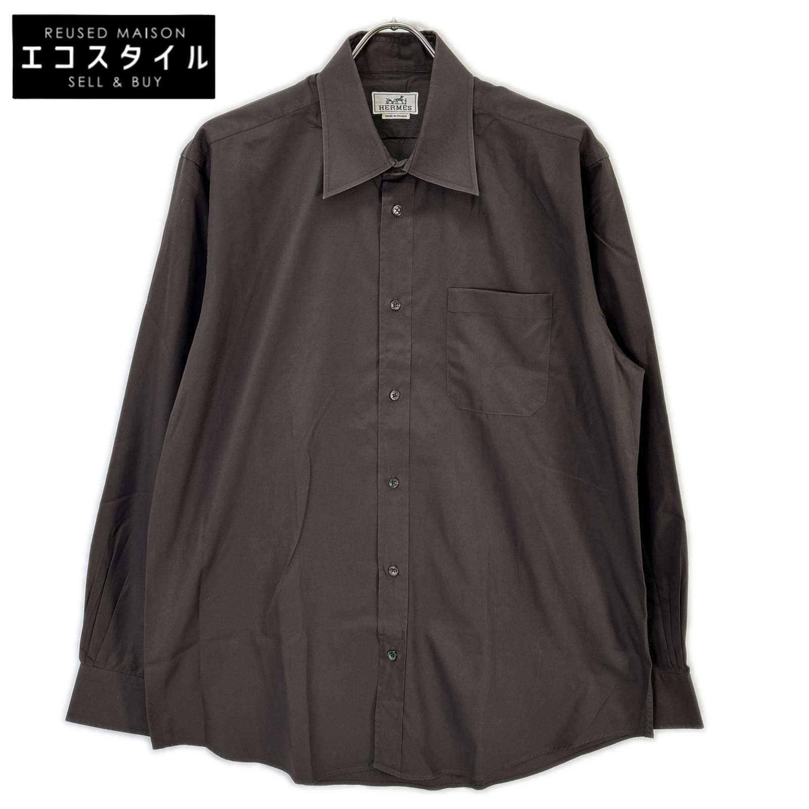HERMES エルメス 【国内正規】セリエボタン 長袖シャツ 41/16 【公式通販】