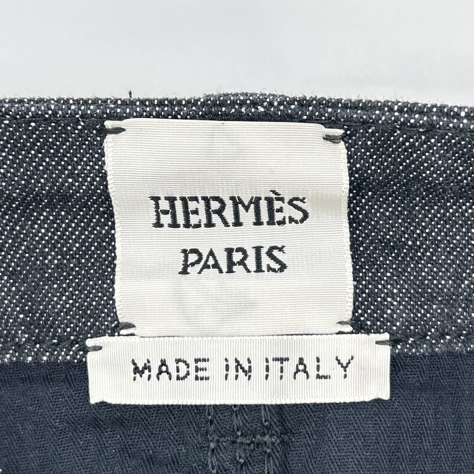 HERMES エルメス 22SS 2E0350DQ インディゴ セリエボタンデニムスカート 34 HERMES エルメス 22SS 2E0350DQ インディゴ セリエボタンデニムスカート 34