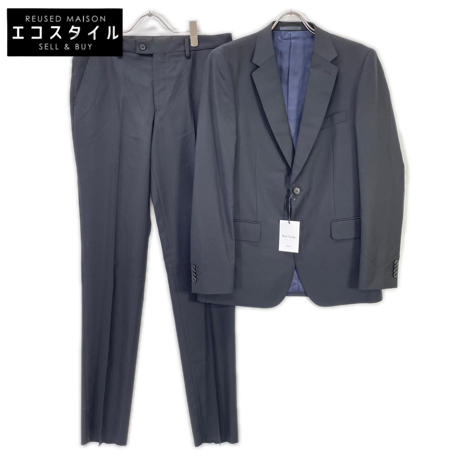PaulSmith　ポールスミス　223010 1439 ブラック ヘリンボーン 2Bスーツ 2ピースセットアップ　XL