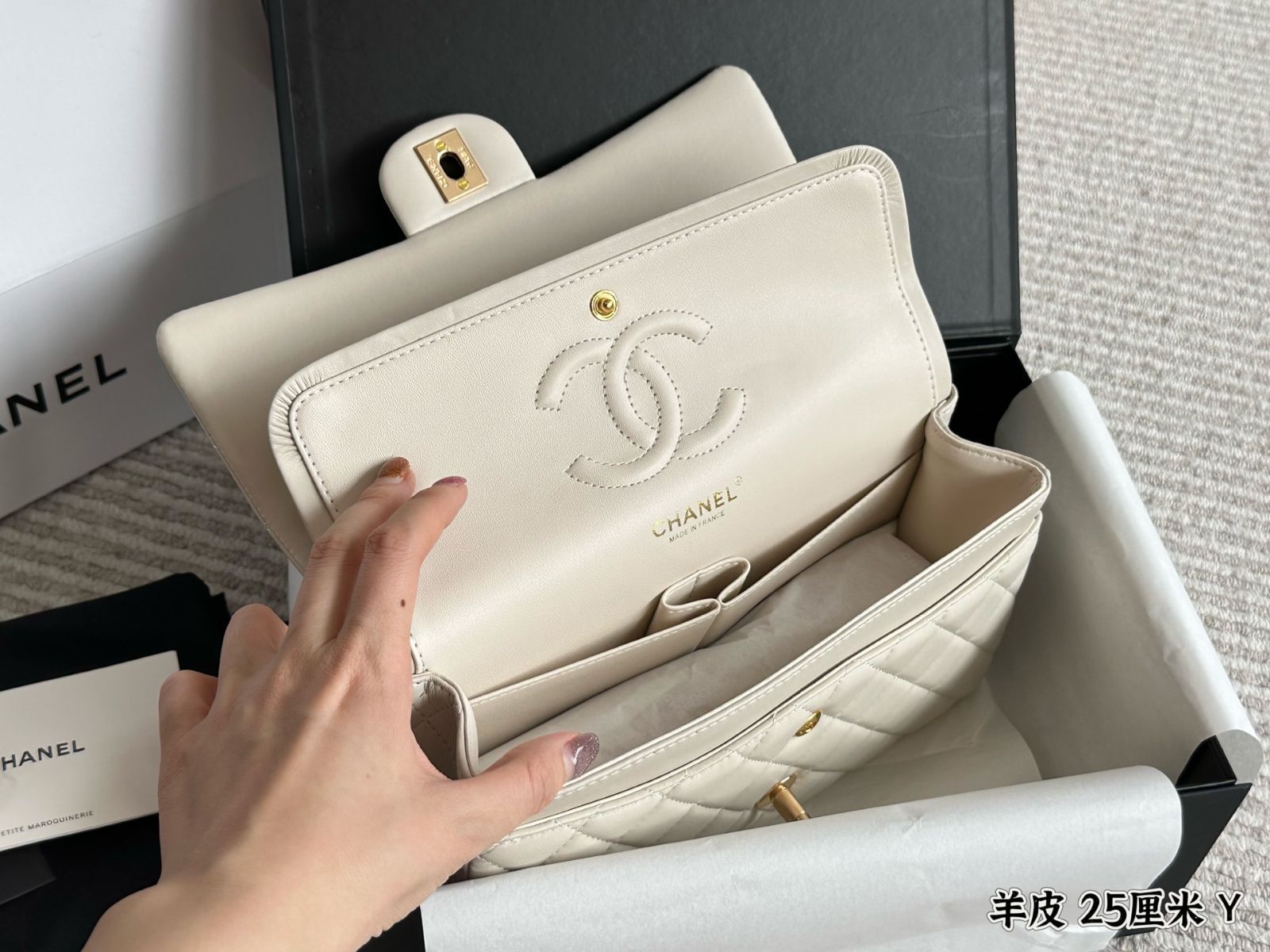 【今日特価】Chanel CF ゆっくりと作られた羊皮ハンドバッグ Good Quality-WTO輸入
