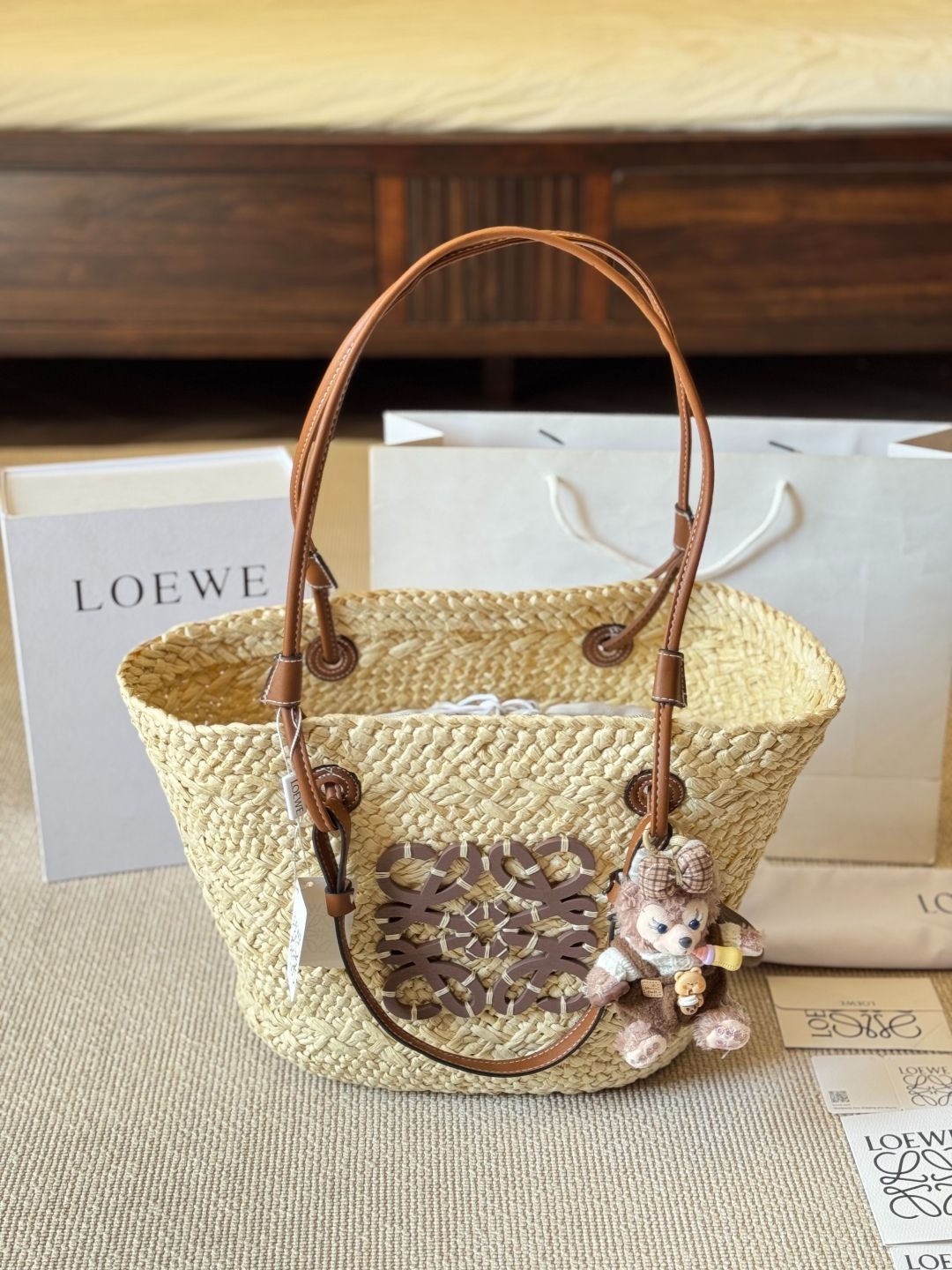 【今日特価】LOEWE サマー グラスバッグ バスケット（LOEWE Summer Grass Bag Basket）