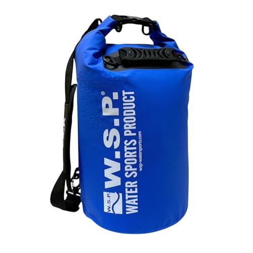 W.S.P. アイスバッグ ICEBAG 背負えるソフトクーラーバッグ 折りたたみ式 保温 保冷バック 小型 軽量 防水 ドライバッグ 肩掛け バックパック15L/20L キャンプ (ブルー, 15L)t