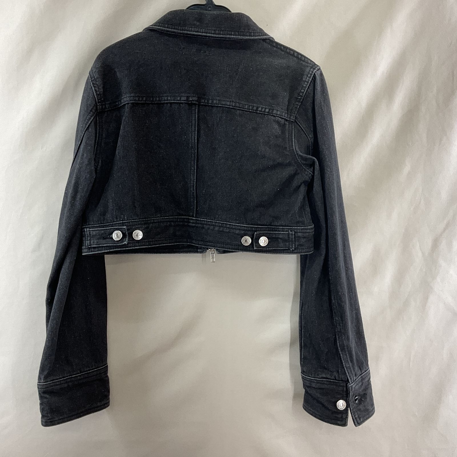 SLY／スライ FRONT ZIP DENIM 黒系 ブラック サイズF【YS0012-005