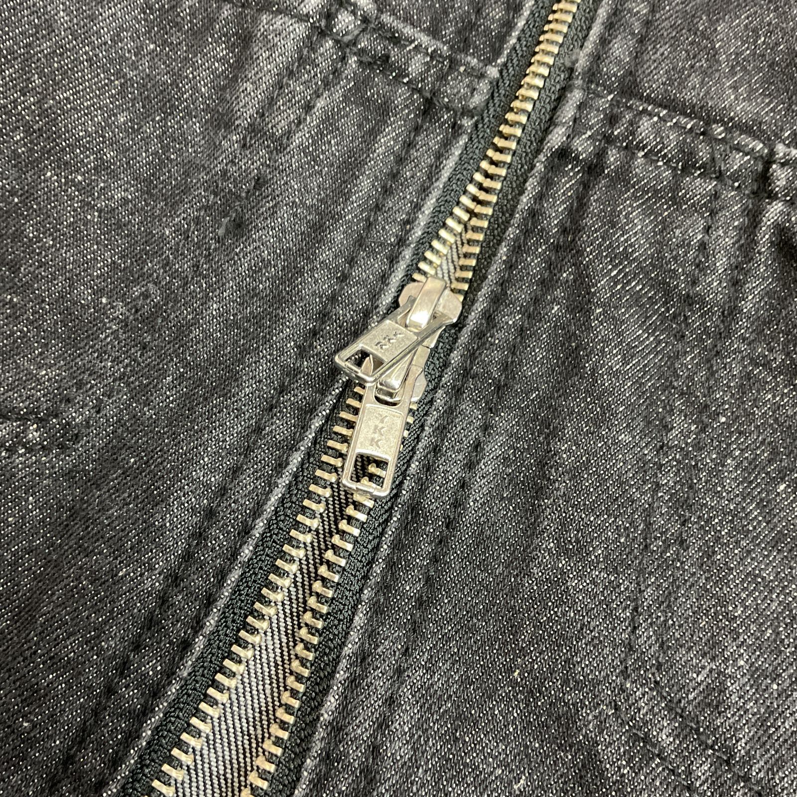 SLY／スライ FRONT ZIP DENIM 黒系 ブラック サイズF【YS0012-005