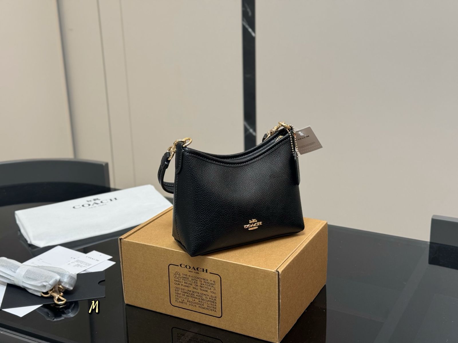【今日特価】COACH ミニローレル ボーダーバッグ 19×14cm