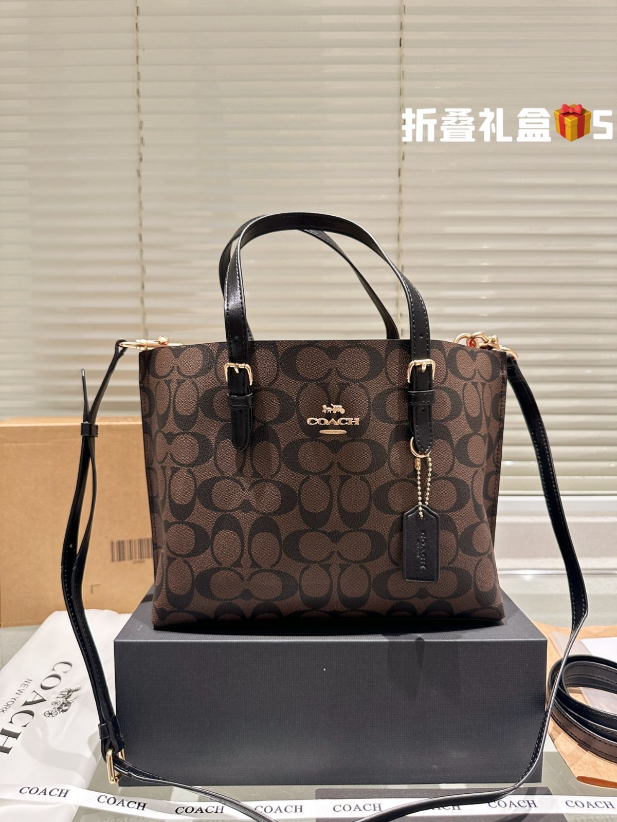 【今日特価】COACH Mollie 25 トートバッグ スーパーポピュラーショッピングバッグ