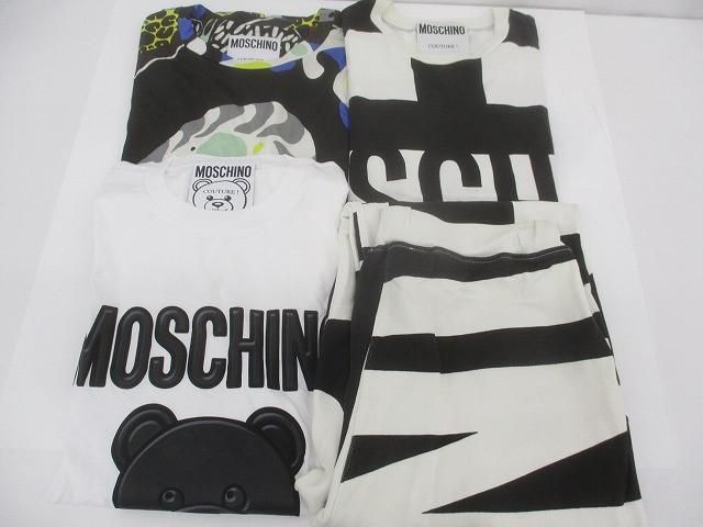 モスキーノ MOSCHINO クチュール テディベアー Tシャツ 等 4点 USA40～USA44 USA34 メンズ 中古