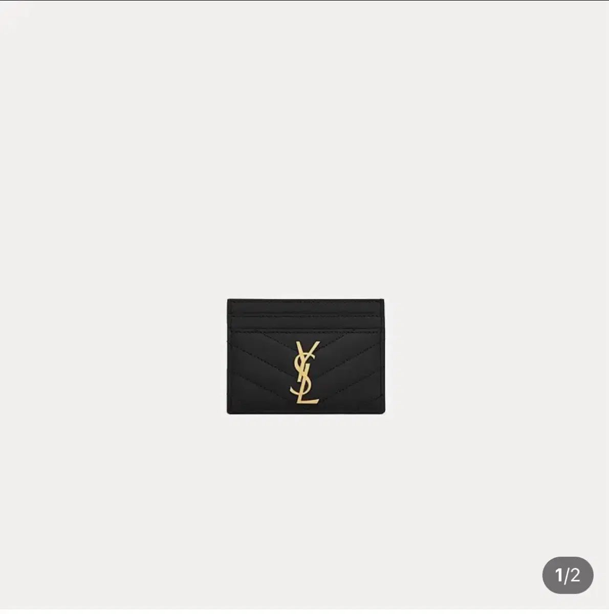 Saint Laurent サンローラン キルティング カードウォレット ブラック