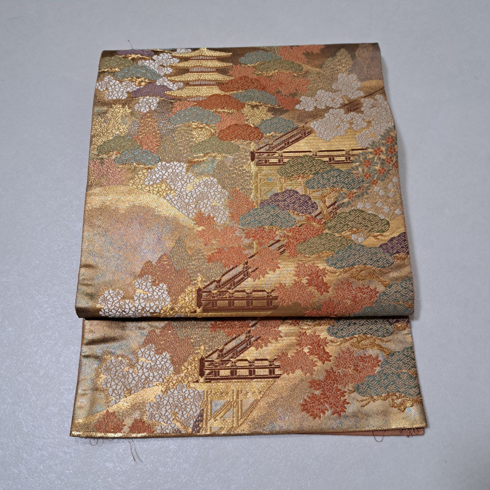 純金箔　袋帯　正絹　ろ17G04 7,608円