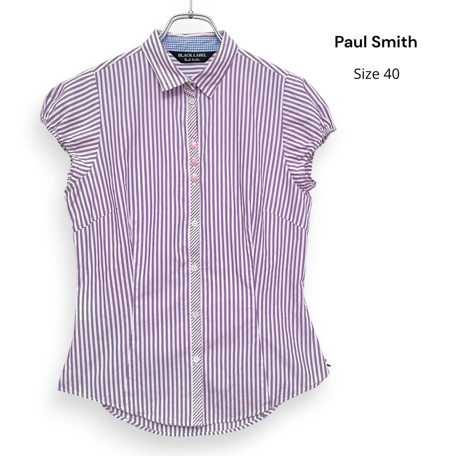 新品未使用✨Paul Smith シャツ ブラウス マルチストライプ リボン Paul Smith BLACK LABEL ポールスミス ブラックレーベル ストライプ