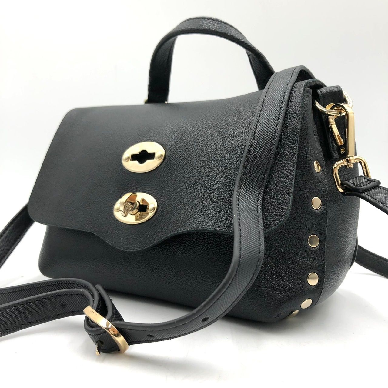 ザネラート ZANELLATO 2way ハンドバッグ ショルダー レザー 黒 - メルカリ