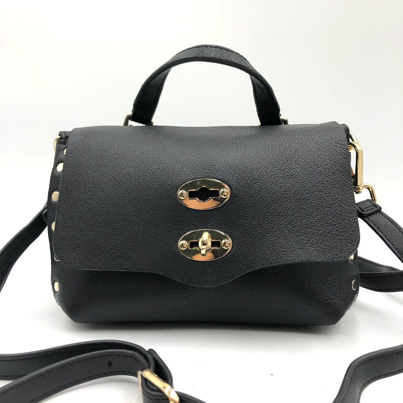 ザネラート ZANELLATO 2way ハンドバッグ ショルダー レザー 黒 - メルカリ