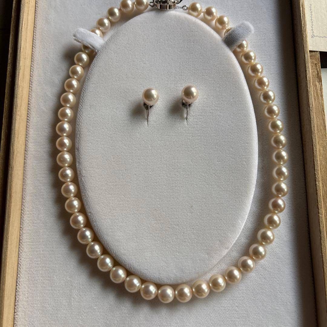 TAKASHIMAYA　高島屋 ネックレス　necklace　 真珠　対馬パール　K１４GW　ホワイトゴールド　white gold silver　シルバー　pearl