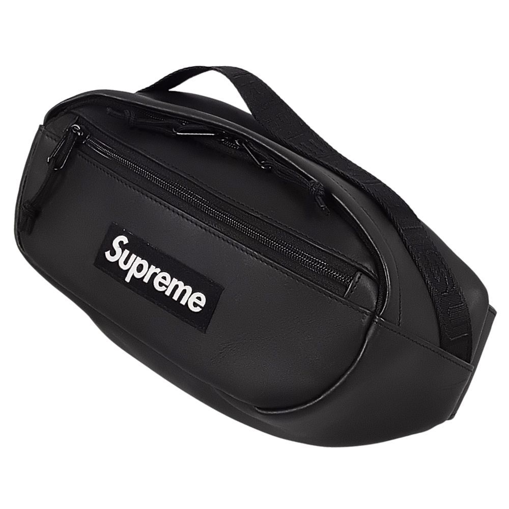 SUPREME シュプリーム 23AW Leather Waist Bag レザー ウエストバッグ ブラック 正規品 / 55529