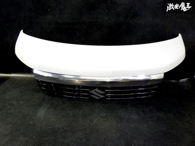 【ゆがみ無し！ 即発送！】スズキ 純正 MK53S スペーシア カスタム 前期 ボンネット エンジンフード グリル付き ZVR ピュアホワイトパール