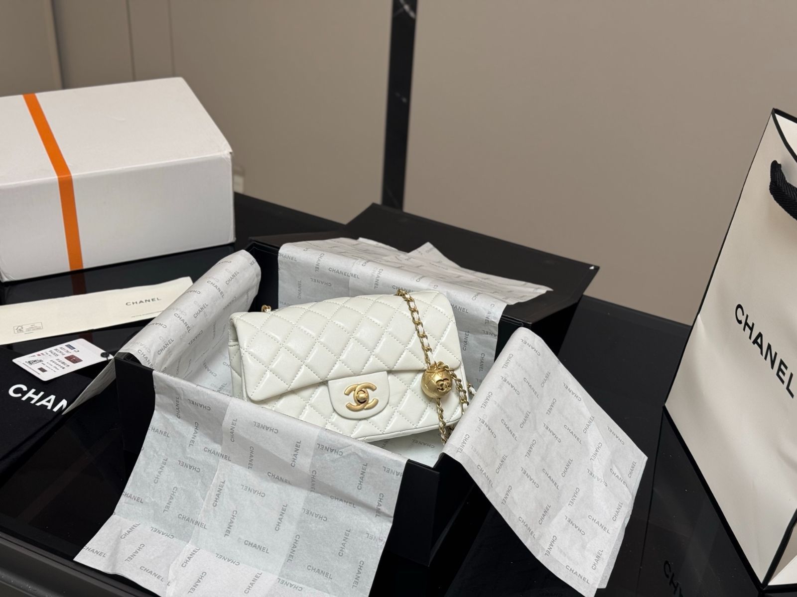 【今日特価】Chanel Gold Ball Flap Bag シャネル ゴールドボール フラップ バッグ-WTO輸入3