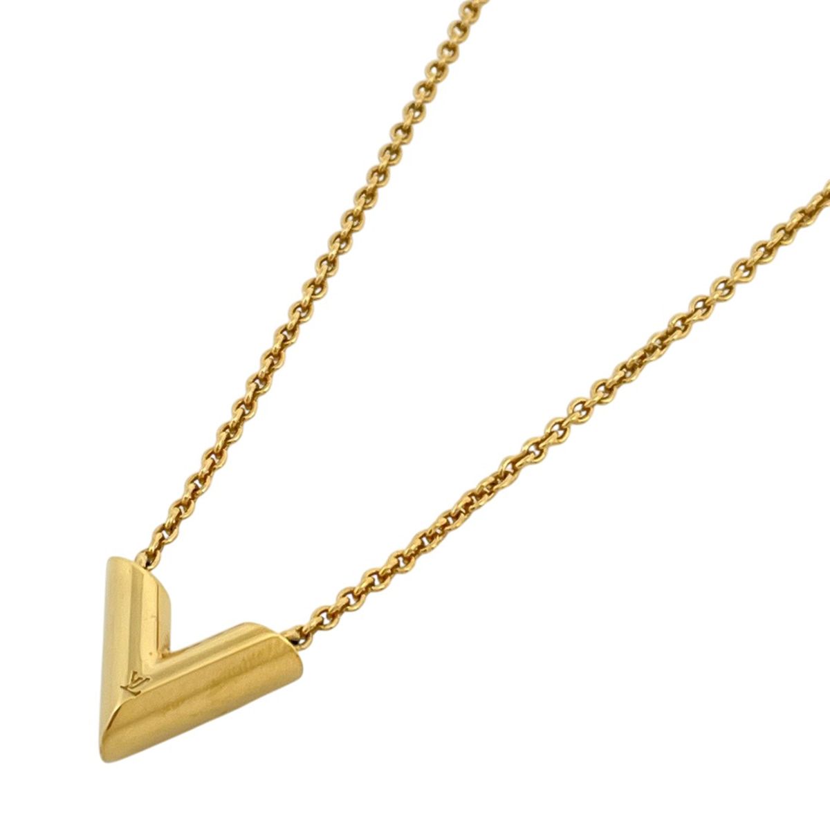 ルイ・ヴィトン Louis Vuitton エセンシャル V ネックレス GP ゴールド レディース 【中古】