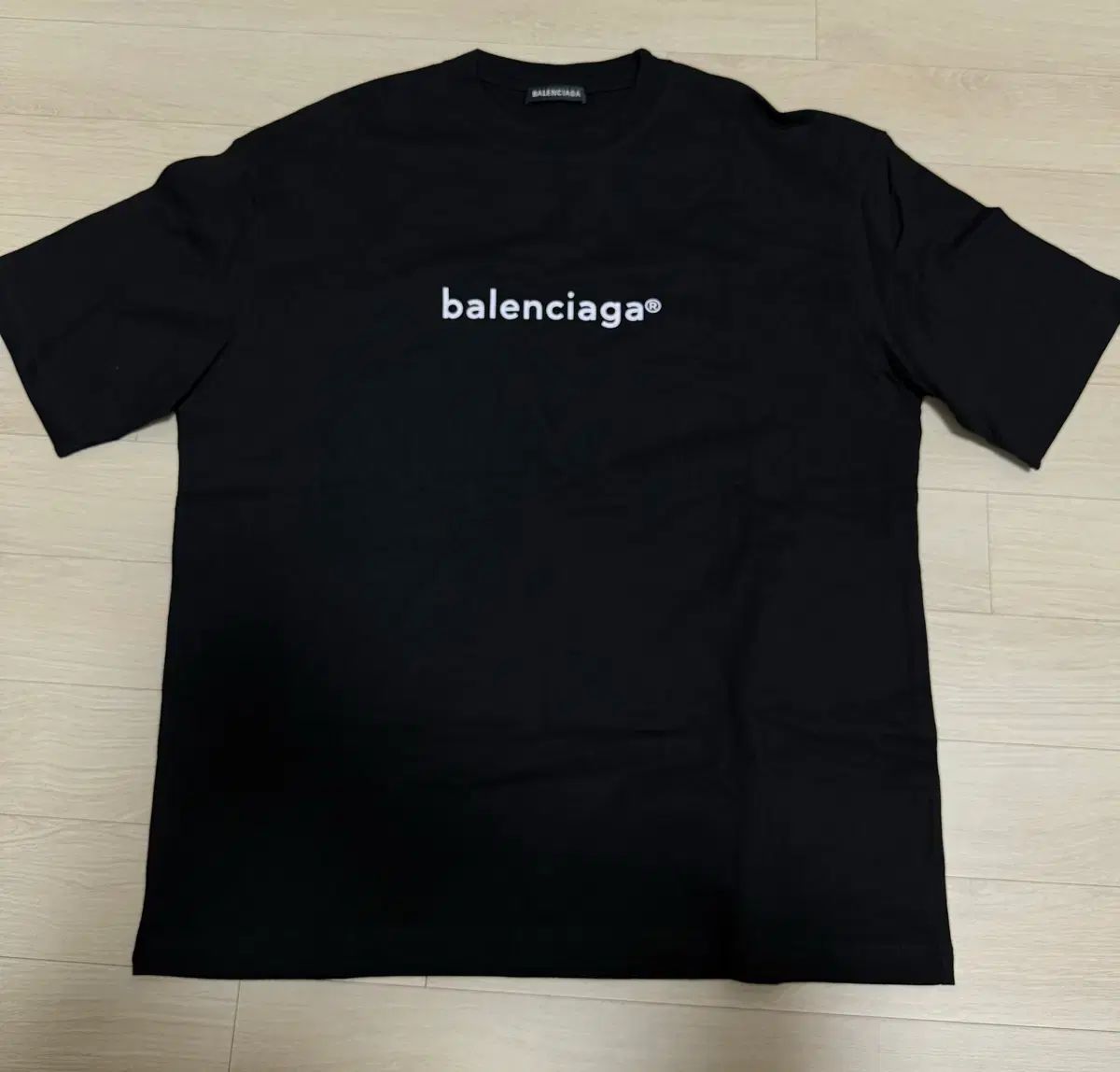 バレンシアガ ミニ ロゴ Tシャツ ブラック M