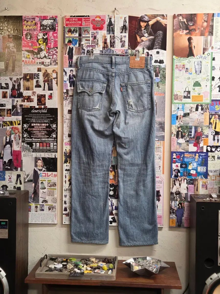 リヴァイ 537 フラップポケット ライトブルー デニム パンツ 6,918円