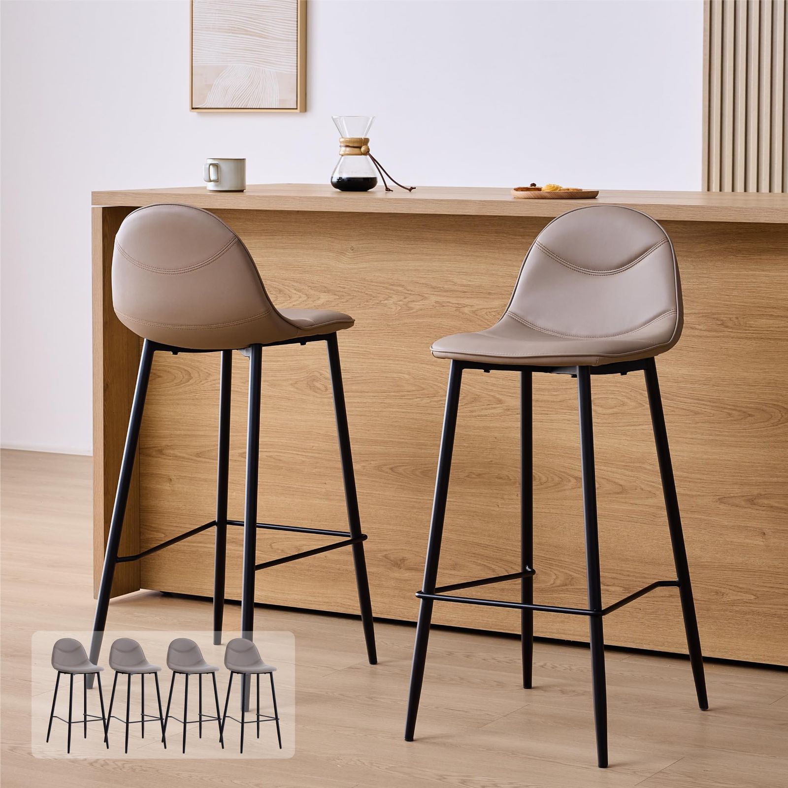 ★新品★VENTOTA カウンターチェア 2脚セット バーチェア ハイチェア ハイスツール バースツール 背もたれ付き 昇降式 おしゃれ 北欧 モダン シンプル ナチュラル 椅子 イス チェア チェアー フットレスト付き ダイニング キッチン カウンター カフ