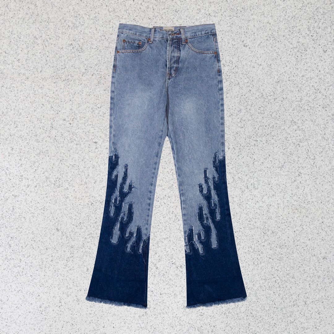 【今日特価】GALLERY DEPT. デニム?接 フレアジーンズ