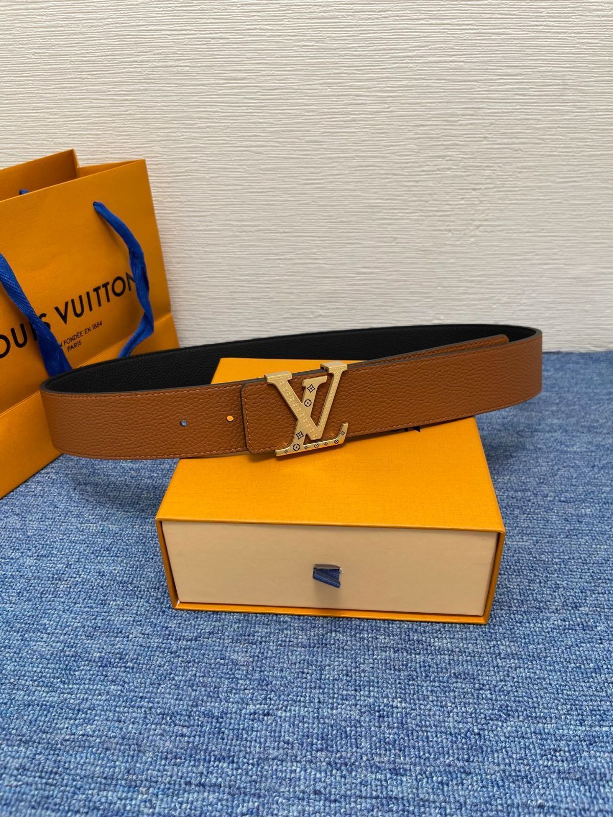 【今日特価】LV Monogram 4.0cm バックル付きベルト-2