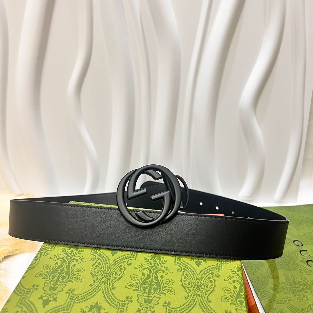 【今日特価】Gucci 2024 年式 3.8cm 幅 輸入生地 & 本革ベルト-2