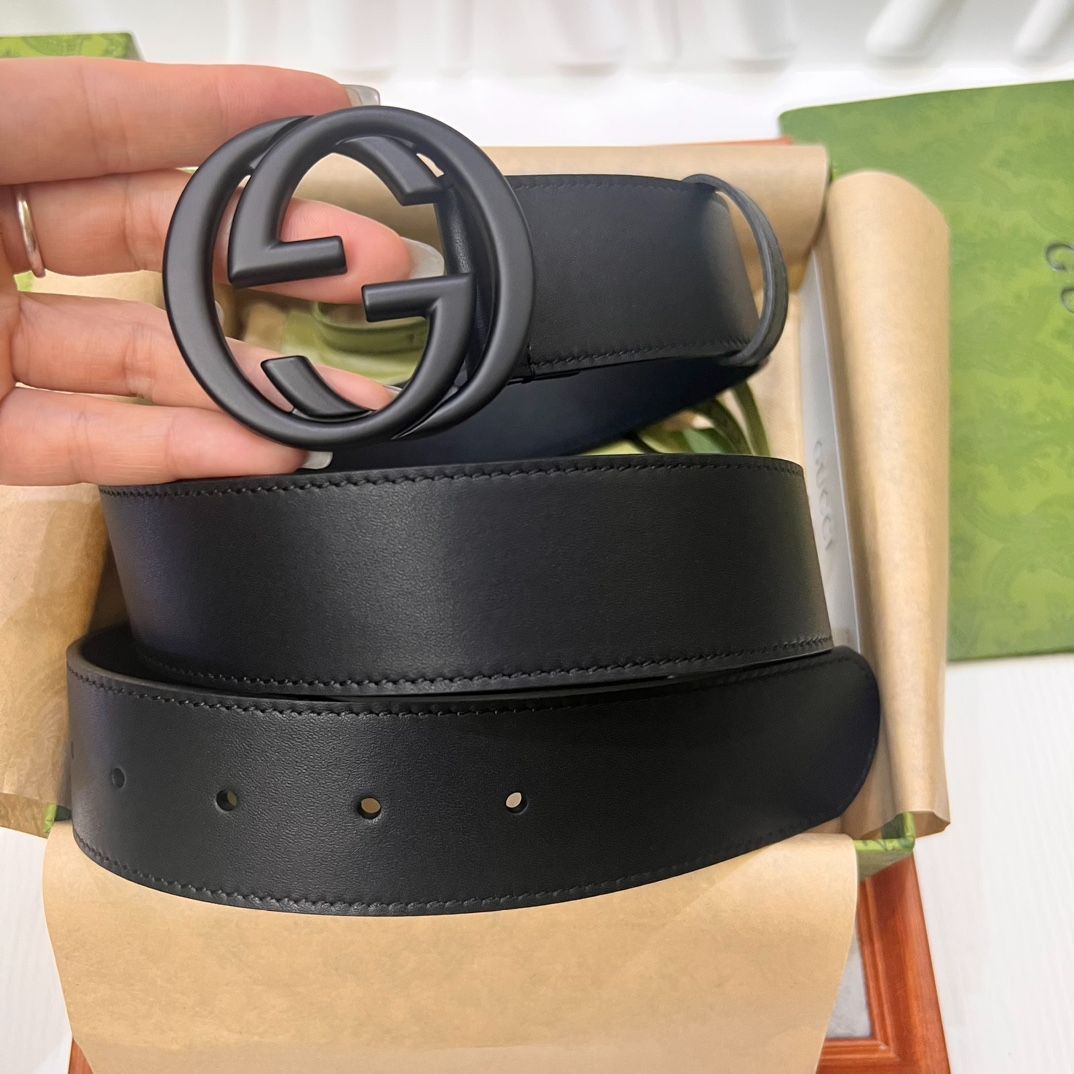 【今日特価】Gucci 2024 年式 3.8cm 幅 輸入生地 & 本革ベルト-2