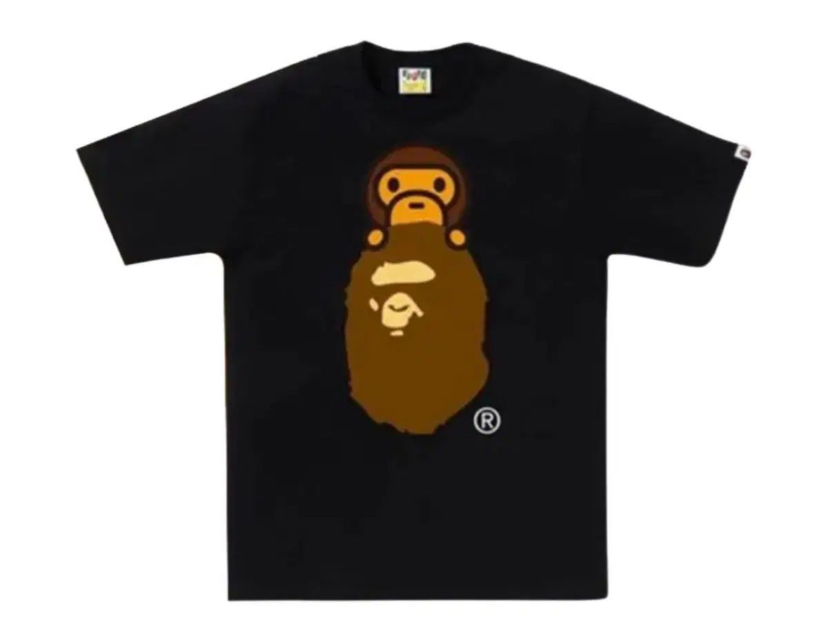 アベイシングエイプ マイロ オン エイプ ヘッド Tシャツ ブラック XL