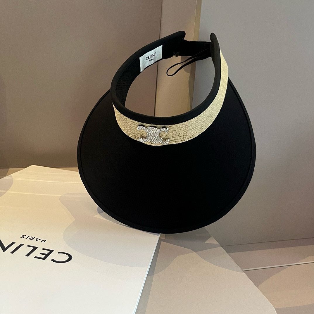 Celine（セリーヌ） ノンクローズド サンハット、メガネ付きハット シンプルでユニバーサルなデザイン -WTO輸入1