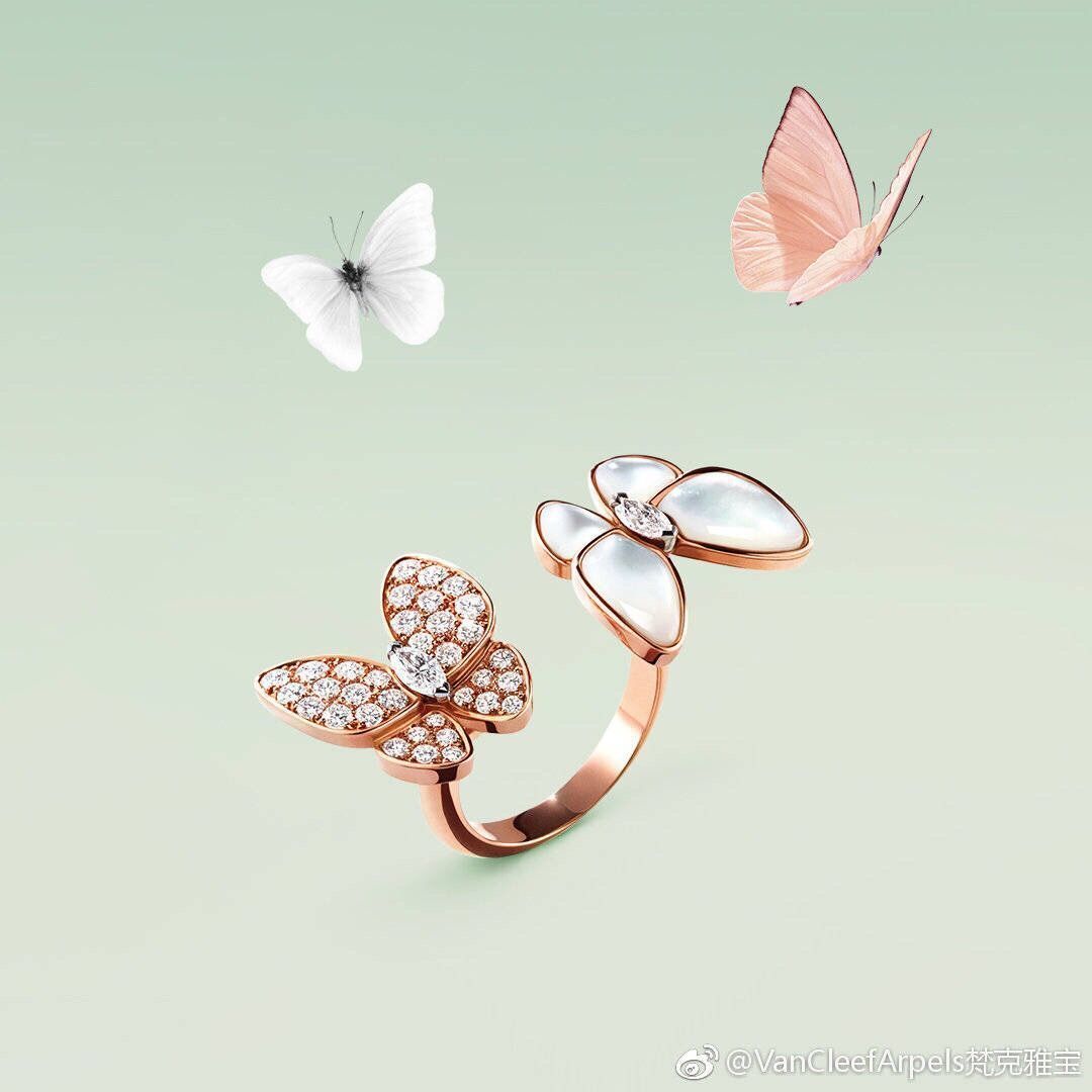 [Van Cleef & Arpels] バタフライ オープンリング - ツー バタフライ コレクション | ヴァン クリーフ & アーペル レディースジュエリー｜本日限定特価｜新品未使用