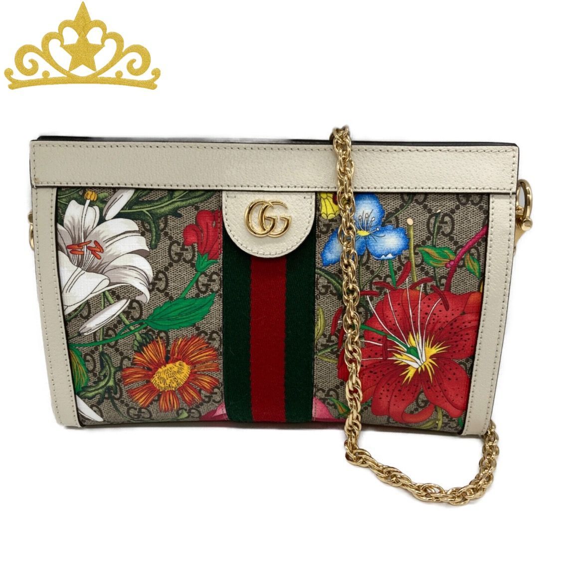 GUCCI GGフローラ オフィディア スモール チェーンショルダーバッグ レディース グッチ