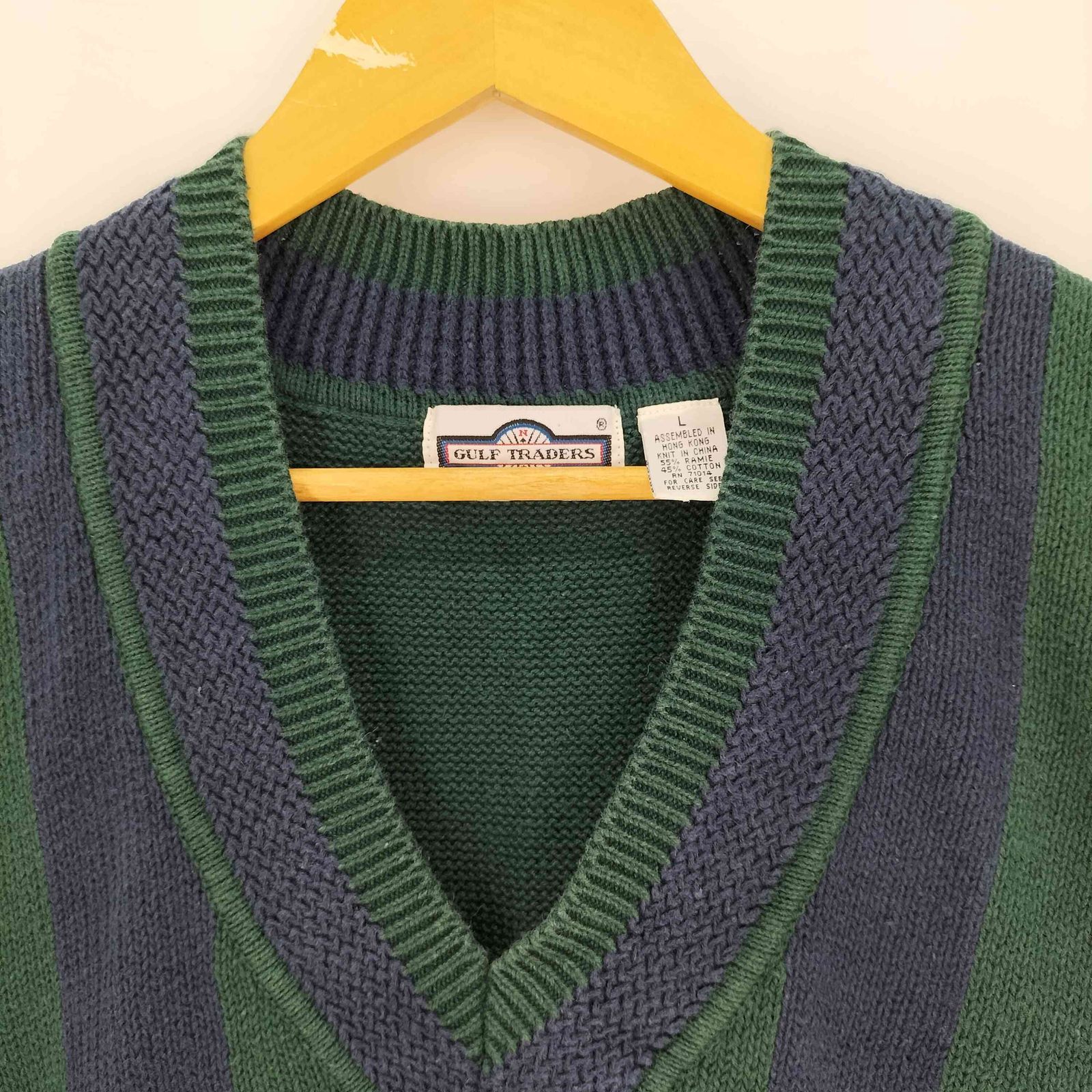ユーズドフルギ USED古着 90s GULF TRAGERS ストライプ コットン V