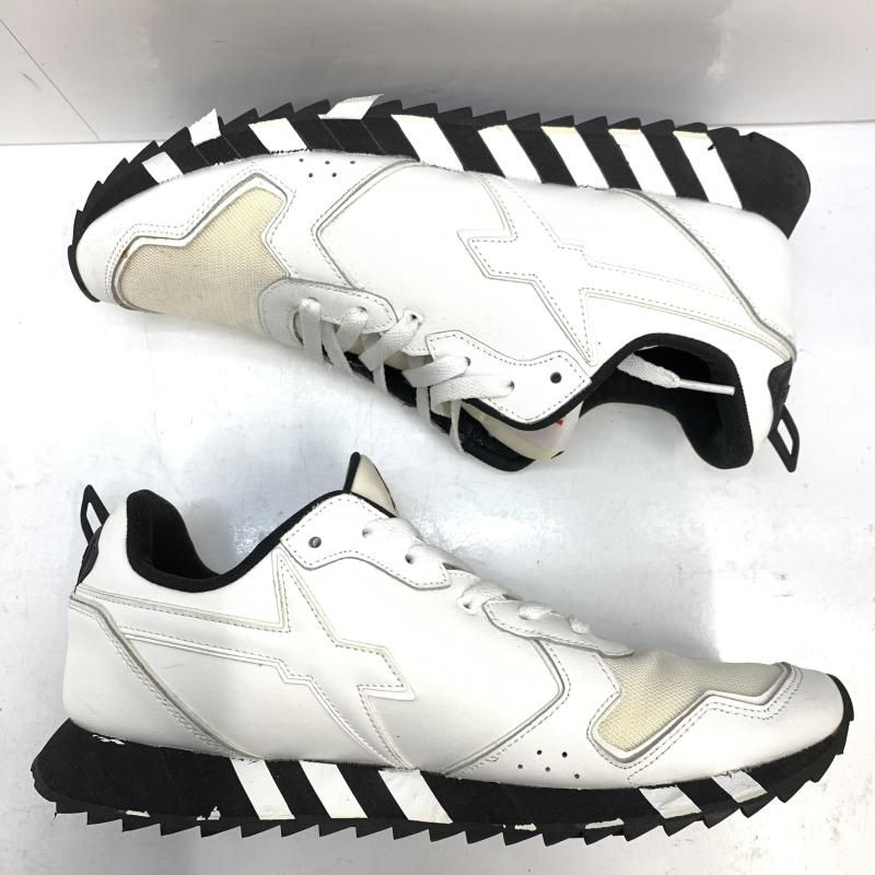 中古】 W6YZ ローカットスニーカー 26.5cm ホワイト×ブラック ウィズ