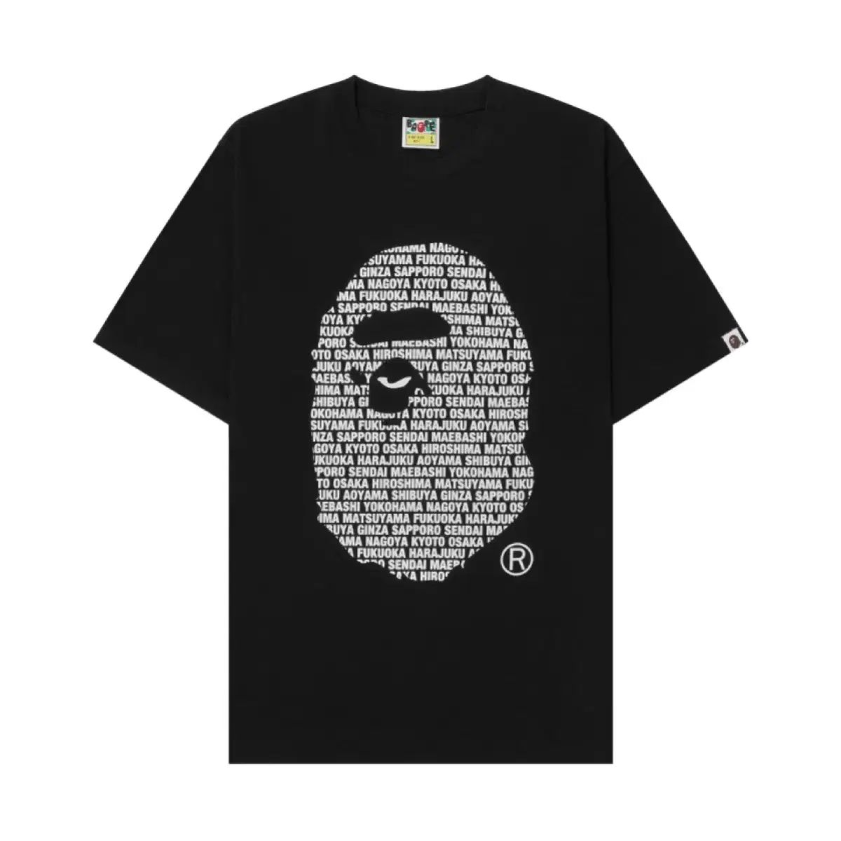 アベイシングエイプ(A BATHING APE) ジャパン エイプ ヘッド Tシャツ ブラック