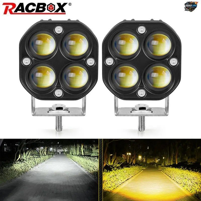 3インチLEDポッドワークライトバー12V 24V車用外部LEDヘッドライトスポットライトオフロードATV 4x4オートバイホワイトイエローフォグラン