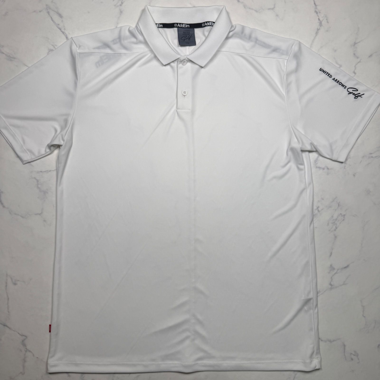 美品 UNITED ARROWS GOLF AddElm 半袖 ポロシャツ ホワイト メンズ L