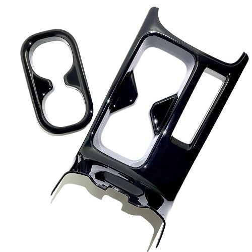 N★Flatland 新型 ヴェゼル RV 系 RV3 RV4 RV5 RV6 アクセサリー 内装 カスタム パーツ フロント ドリンクカップホルダーパネル リアドリンクカップホルダー パネルセット (ピアノブラック)